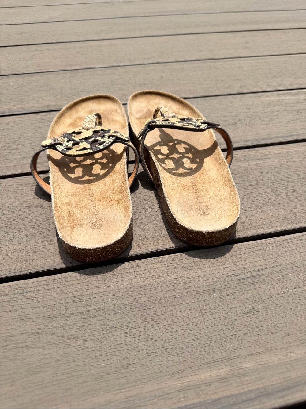 Tory Burch Miller Snake Cloud Sandals Slides Flip Flops Women’s Size 9.5 Sandal - Picture 3 of 9